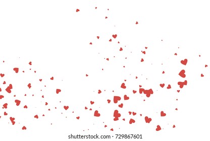 Light red vector lovely background with hearts. Valentines greeting card with cute hearts. Abstract pattern for your design, website, ad.