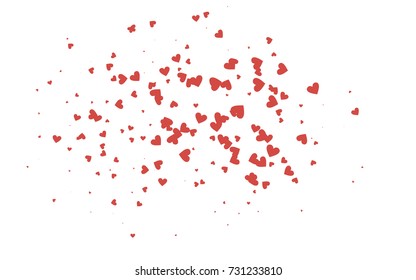 Light red vector lovely background with hearts. Valentines greeting card with cute hearts. Abstract pattern for your design, website, ad.