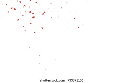 Light red vector lovely background with hearts. Valentines greeting card with cute hearts. Abstract pattern for your design, website, ad.