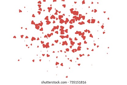 Light red vector lovely background with hearts. Valentines greeting card with cute hearts. Abstract pattern for your design, website, ad.