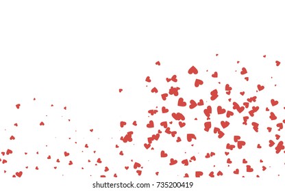 Light red vector lovely background with hearts. Valentines greeting card with cute hearts. Abstract pattern for your design, website, ad.