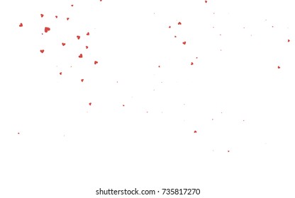 Light red vector lovely background with hearts. Valentines greeting card with cute hearts. Abstract pattern for your design, website, ad.