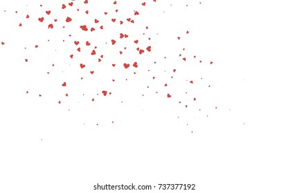 Light red vector lovely background with hearts. Valentines greeting card with cute hearts. Abstract pattern for your design, website, ad.