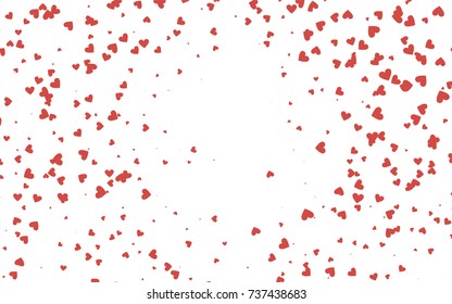 Light red vector lovely background with hearts. Valentines greeting card with cute hearts. Abstract pattern for your design, website, ad.