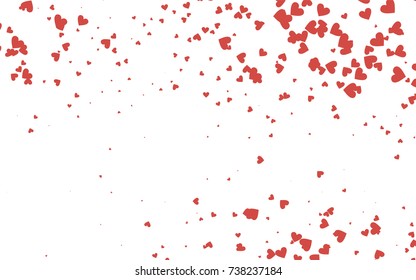 Light red vector lovely background with hearts. Valentines greeting card with cute hearts. Abstract pattern for your design, website, ad.