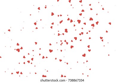 Light red vector lovely background with hearts. Valentines greeting card with cute hearts. Abstract pattern for your design, website, ad.