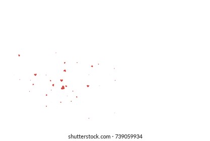 Light red vector lovely background with hearts. Valentines greeting card with cute hearts. Abstract pattern for your design, website, ad.