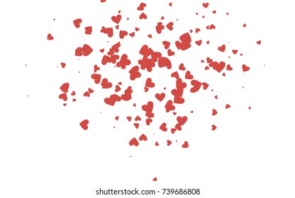 Light red vector lovely background with hearts. Valentines greeting card with cute hearts. Abstract pattern for your design, website, ad.