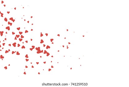 Light red vector lovely background with hearts. Valentines greeting card with cute hearts. Abstract pattern for your design, website, ad.