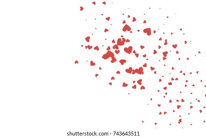 Light red vector lovely background with hearts. Valentines greeting card with cute hearts. Abstract pattern for your design, website, ad.