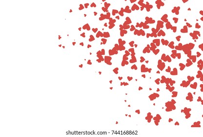 Light red vector lovely background with hearts. Valentines greeting card with cute hearts. Abstract pattern for your design, website, ad.