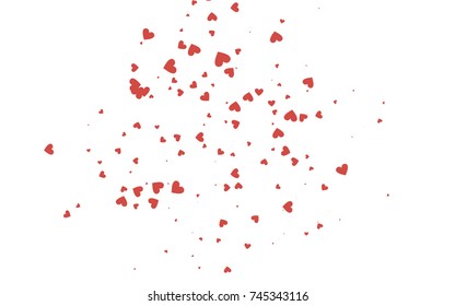 Light red vector lovely background with hearts. Valentines greeting card with cute hearts. Abstract pattern for your design, website, ad.