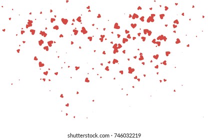 Light red vector lovely background with hearts. Valentines greeting card with cute hearts. Abstract pattern for your design, website, ad.