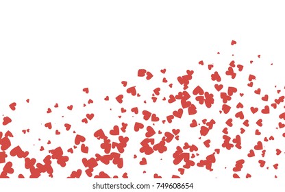 Light red vector lovely background with hearts. Valentines greeting card with cute hearts. Abstract pattern for your design, website, ad.