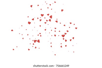 Light red vector lovely background with hearts. Valentines greeting card with cute hearts. Abstract pattern for your design, website, ad.