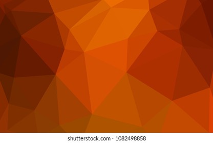 Light Red vector low poly layout. Triangular geometric sample with gradient.  Textured pattern for your backgrounds.