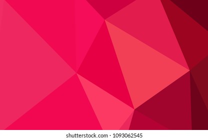 Light Red vector low poly cover. Colorful illustration in abstract style with triangles. Completely new template for your banner.