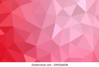 Light Red vector low poly texture. Shining colorful illustration with triangles. A new texture for your web site.