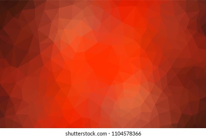 Light Red vector low poly cover. Colorful illustration in polygonal style with gradient. Triangular pattern for your design.