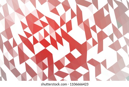 Light Red vector low poly pattern. Brand new colored illustration in blurry style with gradient. Triangular pattern for your business design.