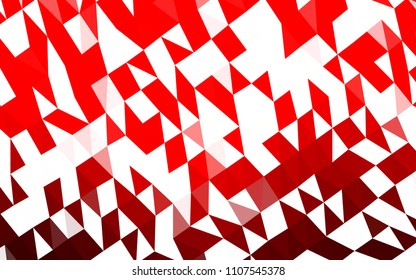 Light Red vector low poly layout. Creative illustration in halftone style with gradient. Triangular pattern for your business design.