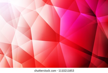 Light Red vector low poly cover. Geometric illustration in Origami style with gradient.  Triangular pattern for your design.