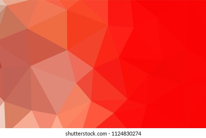 Light Red vector low poly layout. Colorful abstract illustration with triangles. Best triangular design for your business.