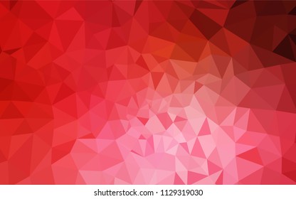 Light Red vector low poly texture. Polygonal abstract illustration with gradient. Polygonal design for your web site.