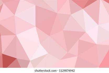 Light Red vector low poly layout. Geometric illustration in Origami style with gradient.  Brand new style for your business design.