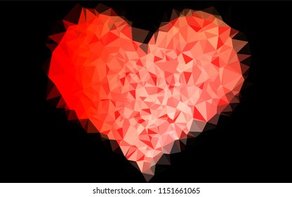 Light Red vector low poly texture. Creative illustration in halftone style with gradient. A completely new template for your business design.