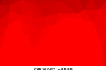 Light Red vector low poly cover. A sample with polygonal shapes. The best triangular design for your business.