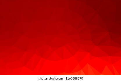 Light Red vector low poly layout. Modern geometrical abstract illustration with gradient. The textured pattern can be used for background.
