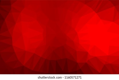 Light Red vector low poly texture. Shining illustration, which consist of triangles. Triangular pattern for your business design.