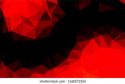 Light Red vector low poly layout. A sample with polygonal shapes. Triangular pattern for your business design.