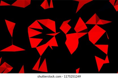 Light Red vector low poly cover. Brand new colored illustration in blurry style with gradient. The best triangular design for your business.