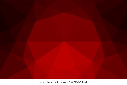 Light Red vector low poly cover. Creative illustration in halftone style with gradient. Triangular pattern for your business design.