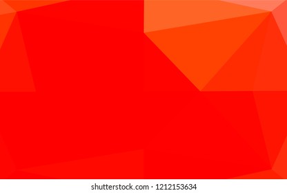 Light Red vector low poly texture. Creative illustration in halftone style with gradient. The best triangular design for your business.