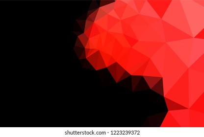 Light Red vector low poly texture. Geometric illustration in Origami style with gradient.  The textured pattern can be used for background.