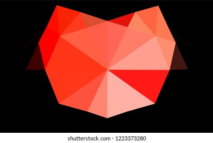 Light Red vector low poly texture. Modern geometrical abstract illustration with gradient. Brand new design for your business.