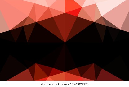 Light Red vector low poly cover. Glitter abstract illustration with an elegant design. Brand new style for your business design.