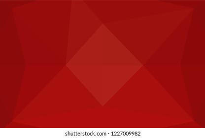 Light Red vector low poly texture. Glitter abstract illustration with an elegant design. Triangular pattern for your business design.