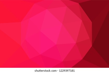 Light Red vector low poly layout. Glitter abstract illustration with an elegant triangles. Polygonal design for your web site.