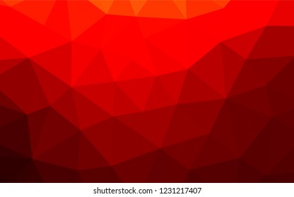 Light Red vector low poly cover. Shining illustration, which consist of triangles. The textured pattern can be used for background.