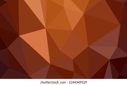 Light Red vector low poly texture. Elegant bright polygonal illustration with gradient. Triangular pattern for your design.