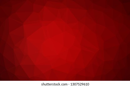 Light Red vector low poly texture. Colorful abstract illustration with gradient. Polygonal design for your web site.