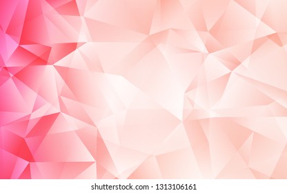 Light Red vector low poly layout. Glitter abstract illustration with an elegant triangles. Triangular pattern for your design.