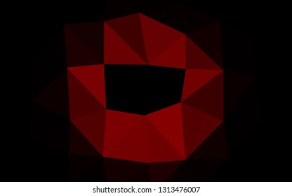 Light Red vector low poly texture. Glitter abstract illustration with an elegant design. The best triangular design for your business.