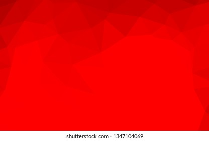 Light Red vector low poly layout. Triangular geometric sample with gradient.  Brand new style for your business design.