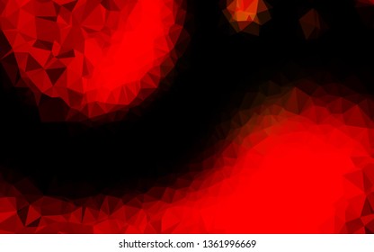 Light Red vector low poly cover. Colorful illustration in Origami style with gradient.  Triangular pattern for your business design.