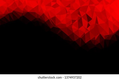 Light Red vector low poly layout. Modern geometrical abstract illustration with gradient. Completely new design for your business.